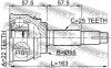 FEBEST 0210060 ШРУС НАРУЖНЫЙ 22x55x25 (NISSAN AD VAN/WINGROAD Y11 1999-2004 NISSAN BLUEBIRD SYLPHY G10 2000-2005 NI
