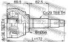 FEBEST 0210075 ШРУС НАРУЖНЫЙ 36x56x29 (NISSAN MURANO Z50 2002-2007 NISSAN PRESAGE NU31 4WD 2003-) FEBEST