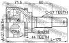 FEBEST 0210C24A44 ШРУС НАРУЖНЫЙ 27x56x27 [13]