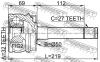 FEBEST 0210R20 ШРУС НАРУЖНЫЙ 32x50x27 (NISSAN TERRANO II R20 1993-2006) FEBEST
