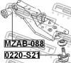 FEBEST 0220S21 ОПОРА ШАРОВАЯ