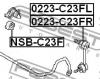 FEBEST 0223C23FL ТЯГА СТАБИЛИЗАТОРА ПЕРЕДНЯЯ ЛЕВАЯ (NISSAN LARGO W30 1993-1999 NISSAN SERENA C23 1994-1999) FEBEST