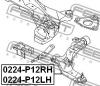FEBEST 0224P12LH РЫЧАГ ПЕРЕДНИЙ ЛЕВЫЙ (NISSAN PRIMERA P12 2001-) FEBEST