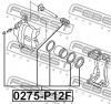 FEBEST 0275P12F РЕМКОМПЛЕКТ СУППОРТА ТОРМОЗНОГО ПЕРЕДНЕГО