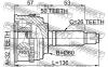 FEBEST 0310056A50 ШРУС НАРУЖНЫЙ 32x60x26 (HONDA CR-V RD1/RD2 1997-2001) FEBEST
