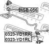 FEBEST 0323YD1RL ТЯГА СТАБИЛИЗАТОРА ЗАДНЯЯ ЛЕВАЯ (ACURA MDX YD1 2001- HONDA MR-V 2003-) FEBEST