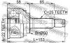 FEBEST 0410001 ШРУС НАРУЖНЫЙ 22x50x25 (HYUNDAI ELANTRA/LANTRA 1990-1995 HYUNDAI EXCEL/PONY EXCEL 1990-1994 MITSUBIS