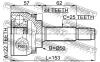 FEBEST 0410004A44 ШРУС НАРУЖНЫЙ 22x50x25 (HYUNDAI ACCENT/EXCEL 1994-1999 HYUNDAI ACCENT/VERNA 1999-) FEBEST