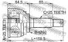 FEBEST 0410006 ШРУС НАРУЖНЫЙ 25x50x25 (HYUNDAI ELANTRA/LANTRA 1990-1995 HYUNDAI SONATA 1988-1993 MITSUBISHI CHARIOT