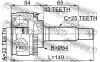 FEBEST 0410012A43 ШРУС НАРУЖНЫЙ 22x54x25 (MITSUBISHI LANCER/COLT CA/CB 1991-1995 MITSUBISHI LANCER/MIRAGE CB/CD 1991-1