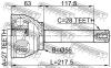 FEBEST 0410014 ШРУС НАРУЖНЫЙ 27x56x28 (MITSUBISHI L200 K62T/K72T 1996-2001 MITSUBISHI PAJERO I L041G-L149G 1989-199