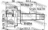 FEBEST 0410H76A43 ШРУС НАРУЖНЫЙ 29x54x25 (MITSUBISHI PAJERO PININ/IO H61W-H77W 1999-2005) FEBEST