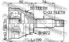 FEBEST 0410V75RA50 ШРУС НАРУЖНЫЙ ЗАДНИЙ 43x84x33 (MITSUBISHI PAJERO III MONTERO V75W 2000-2006) FEBEST
