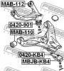 FEBEST 0420-KB4 Опора шаровая переднего нижнего рычага