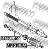 FEBEST 0422L400 ТЯГА РУЛЕВАЯ (MITSUBISHI DELICA SPACE GEAR/CARGO PA/PB/PC 1994-2006 MITSUBISHI L400 SPACE GEAR PD4W/