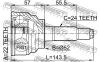 FEBEST 0510001 ШРУС НАРУЖНЫЙ 22x52x24 (KIA AVELLA (K36) 1998- MAZDA 323 BF 1985-) FEBEST