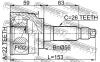 FEBEST 0510009 ШРУС НАРУЖНЫЙ 22x56x26 (KIA SHUMA,II/SEPHIA,II/MENTOR,II/SPECTRA 1997-2004 MAZDA 323 BA 1994-1998 MA