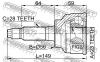 FEBEST 0510018 ШРУС НАРУЖНЫЙ 23x56x28 (MAZDA 626 GE 1991-1997 MAZDA MX-6 GE 1991- MAZDA XEDOS-6 CA 1992-) FEBEST