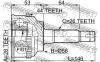 FEBEST 0510034A44 ШРУС НАРУЖНЫЙ 28x56x26 (MAZDA PREMACY CP8 4WD 1999-2005) FEBEST