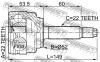 FEBEST 1110007 ШРУС НАРУЖНЫЙ 22x52x22 (CHEVROLET AVEO (T200) 2003-2008 CHEVROLET AVEO (T250) 2006-2008 CHEVROLET KA