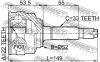 FEBEST 1110011 ШРУС НАРУЖНЫЙ 22x52x33 (CHEVROLET LACETTI/OPTRA (J200) 2003-2008) FEBEST