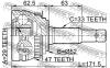 FEBEST 1110ESPA47 ШРУС НАРУЖНЫЙ 29x52x33 (CHEVROLET LACETTI/OPTRA (J200) 2003-2008 CHEVROLET LEGANZA (V100) 1998-2002