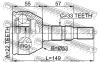 FEBEST 1810ZAF ШРУС НАРУЖНЫЙ 22x52,25x33 (OPEL ASTRA H 2004- OPEL ZAFIRA-B 2005-) FEBEST