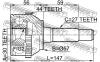 FEBEST 2110MONA44 ШРУС НАРУЖНЫЙ 30x57x27 (FORD MONDEO 1993-2000) FEBEST
