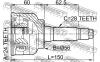 FEBEST 2210CLAR ШРУС НАРУЖНЫЙ 24x56x28 (KIA CLARUS (K9A) 1996-) FEBEST