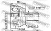 FEBEST 2310030 ШРУС НАРУЖНЫЙ 30x59,5x36 (AUDI A3 (8P1) 2003- SEAT ALTEA (5P1) 2004- SEAT LEON (1P1) 2005- SEAT TOLE