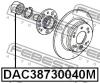 FEBEST DAC38730040M Подшипник ступицы пер.