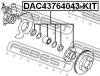 FEBEST DAC43764043KIT ПОДШИПНИК СТУПИЧНЫЙ ПЕРЕДНИЙ (43x76x40x43)