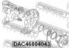 FEBEST DAC46804043 ПОДШИПНИК СТУПИЧНЫЙ ПЕРЕДНИЙ [13]