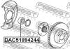 FEBEST DAC51894244 DAC51894244_подшипник ступ.передн./ Honda MR-V 03-08 (51x89x42x44)