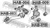 FEBEST HAB003 САЙЛЕНБЛОК ЗАДНЕГО РЫЧАГА (HONDA CIVIC EU/EP/ES 2001-2006 HONDA CR-V RD4/RD5/RD6/RD7/RD9 2001-2006)