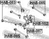 FEBEST HAB087 САЙЛЕНБЛОК ЗАДНЕЙ ПОПЕРЕЧНОЙ ТЯГИ (HONDA ACCORD CF3/CF4/CF5/CL1/CL3 1998-2002) FEBEST