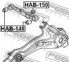 FEBEST HAB148 САЙЛЕНБЛОК ЗАДНЕГО РЫЧАГА