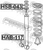 FEBEST HSB043 ВТУЛКА ЗАДНЕГО АМОРТИЗАТОРА