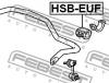 FEBEST HSB-EUF Втулка переднего стабилизатора