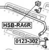 FEBEST HSBRA6R ВТУЛКА ЗАДНЕГО СТАБИЛИЗАТОРА D25.4 (HONDA ODYSSEY/SHUTTLE RA6/RA7/RA8/RA9 1999-2003) FEBEST