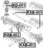 FEBEST KAB002 САЙЛЕНБЛОК ЗАДНЕЙ ПРОДОЛЬНОЙ ТЯГИ