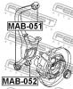 FEBEST MAB-051 Сайлентблок задн.цапфы