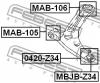 FEBEST MAB106 САЙЛЕНБЛОК ЗАДНИЙ ПЕРЕДНЕГО РЫЧАГА