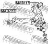 FEBEST MAB116 САЙЛЕНБЛОК ПЕРЕДНЕГО ВЕРХНЕГО РЫЧАГА (MITSUBISHI DELICA PD4W/PD6W/PD8W 1994-2004 MITSUBISHI ROSA BG6