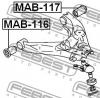 FEBEST MAB117 САЙЛЕНБЛОК ПЕРЕДНЕГО ВЕРХНЕГО РЫЧАГА