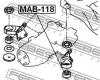 FEBEST MAB118 САЙЛЕНБЛОК ЗАДНЕГО ДИФФЕРЕНЦИАЛА (MITSUBISHI DELICA D5 CV5W 2006- MITSUBISHI LANCER CY3A/CY4A 2007-