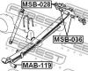 FEBEST MAB119 САЙЛЕНБЛОК ЗАДНЕЙ РЕССОРЫ (MITSUBISHI L200 K74T/K75T 1996-2005) FEBEST