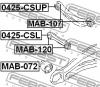 FEBEST MAB120 САЙЛЕНБЛОК ЗАДНЕЙ ТЯГИ (MITSUBISHI DINGO CQ1A/CQ2A/CQ5A 1998-2002 MITSUBISHI DION CR5W/CR6W/CR9W 200