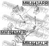 FEBEST MMN43AFR ПОДУШКА ДВИГАТЕЛЯ ПЕРЕДНЯЯ AT