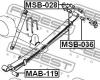 FEBEST MSB036 Втулка задней рессоры (mitsubishi delica space gear/cargo pa/pb/pc 1994-2006 mitsubishi l200 k74t/k7